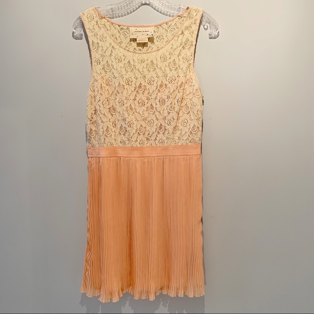 Mix Media Peach/Cream Summer Dress